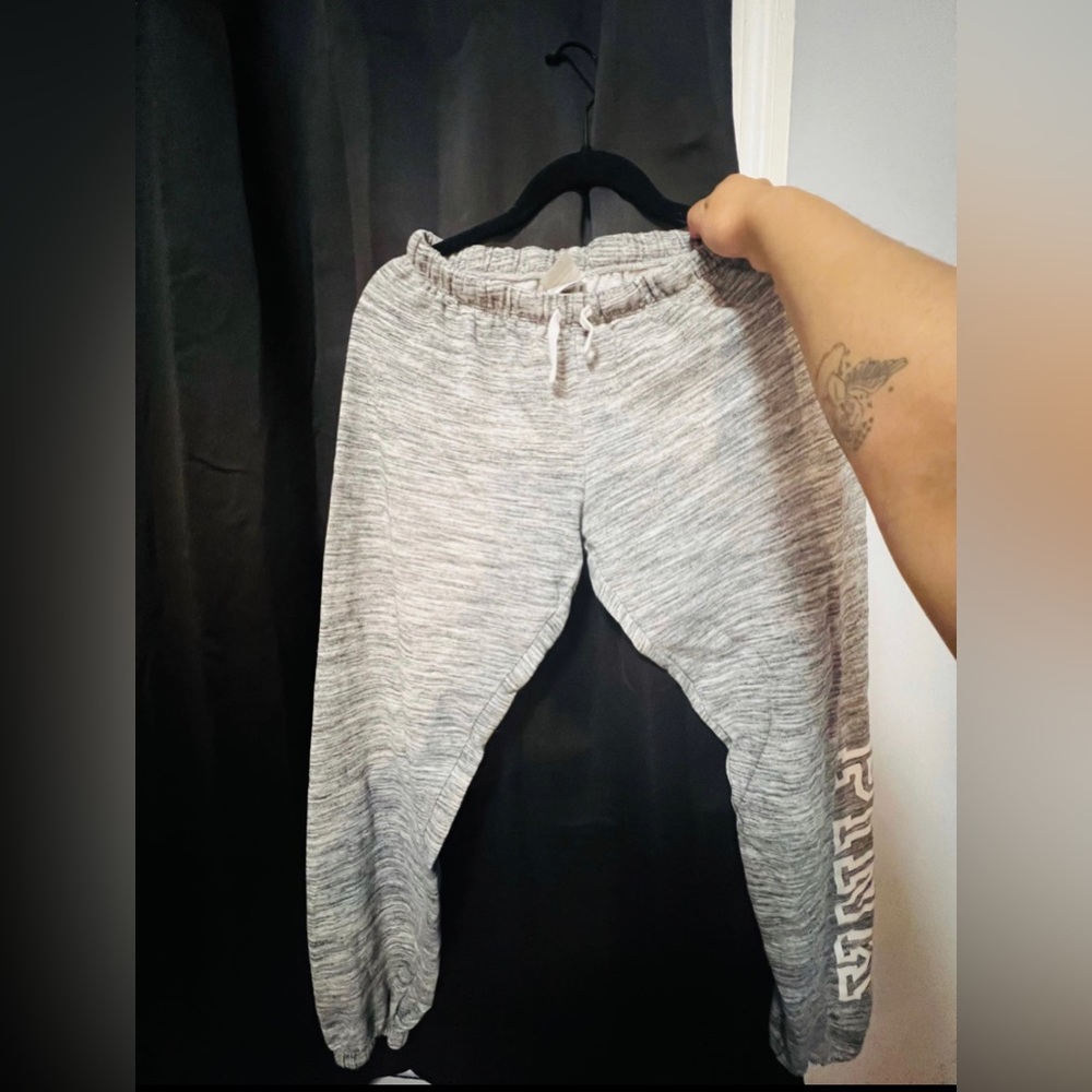 Pink grey sweatpants